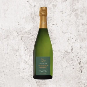 Een fles grand cru champagne